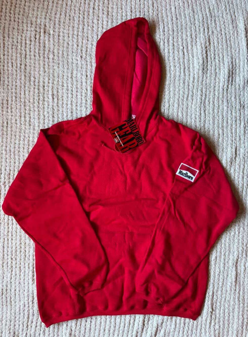 Marlboro Country Store Red Hooded Sweatshirt Pullover Adult XL New USA